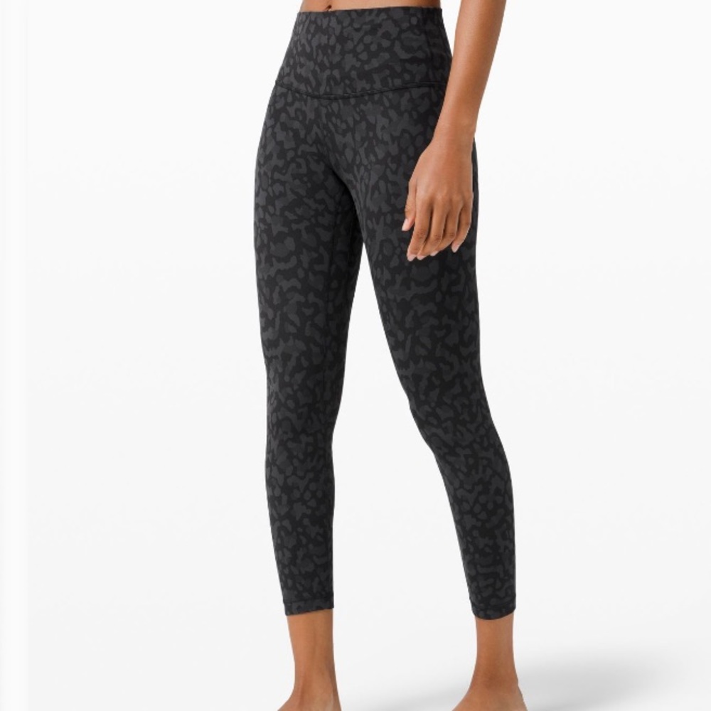 Lululemon Align High-Rise Pant 25” Formation Camo Deep Coal Size 6